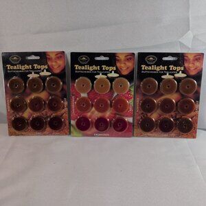 Dreamlight Tealight Tops Candle Toppers 3 Set Vintage NEW Cinnamon Strawberry